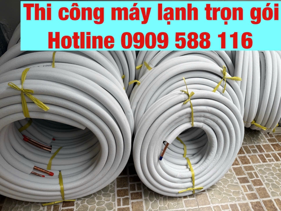 Thi công đường ống đồng máy lạnh trọn gói tại TPHCM