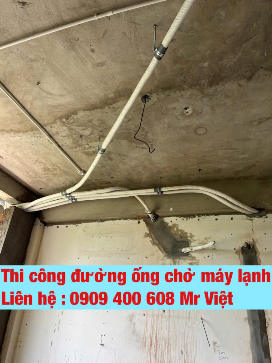 Ánh Sao khảo sát và thi công đường ống chờ máy lạnh cho công trình